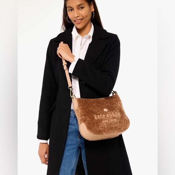 Authentic Kate Spade Rosie Faux Fur Medium Crossbody (EUC) LIKE NEW - Picture 3 of 6